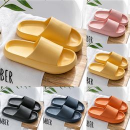 2024 Slippers for men women Solid color hots low soft blacks white Chartreuse Multi walking mens womens shoes trainers GAI