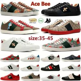 2023 Luxury Designer Shoes Mens Womens Cartoons Casual Shoe Bee Ace Genuine Leather Tiger Snake Embroidery Stripes Classic best Men Sneakers