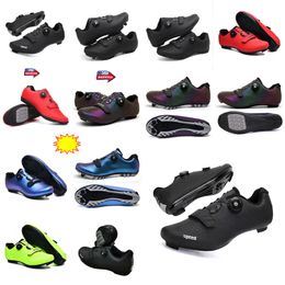 Cycling Shoes Men Sports Dirt Road Bike Shoes Flat Speed Cycling Sneakers Flats Mountain Bicycle Footwear campinng badmitionn raci GAI