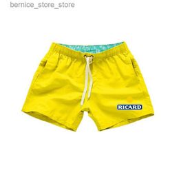 Men's Shorts Y2k Summer Ricard Swimsuit Beach Quick Dry Mens Swimsuit Sunga Boxer Briefs Ricard Board Shorts Quick Dry Q240305