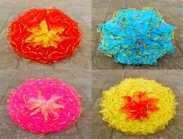 Craft Umbrella Gauze Iron Rod Metal Frame Dance Prop Large Small Handmade Colourful Flower Umbrellas Direct Deal 28sz2 V4838457