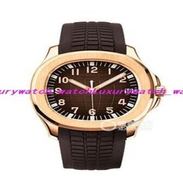 16 Style Luxury Wristwatch Automatic Watch Men Black 5167A-001 Dial Rose Gold Skeleton Rubber Band Transparent Back Men Watch273w