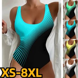 Swimwear New Women's Sports HighWaisted Swimwear One Piece Monokini Bathing Suits Swimsuit High Waist for Big Busts Strap Bathing Suits