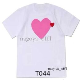 2024 Play Mens T Shirt Designer Red Commes Heart Women Garcons S Badge Des Quanlity Ts Cotton Cdg Embroidery Short Sleeve Bg 713