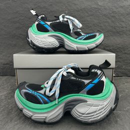 23ss Designers mens 10XL Sneaker Women Men casual shoes Paris Exaggerated volume Worn-out effect Mesh TPU and rubber white black grey blue green sports trainers
