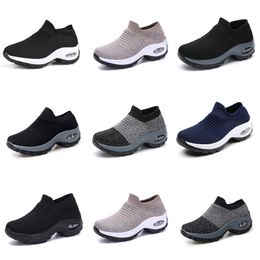 Running shoes GAI Men Women grey triple black white dark blue Mesh breathable platform Shoes sport sneaker One