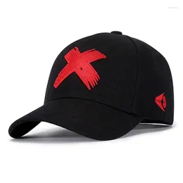 Ball Caps Fashion Embroidered X Letter Baseball Cap Adjustable Size Couple Hat Black Sun Hats Hip-hop Tactical Snapback Sombreros
