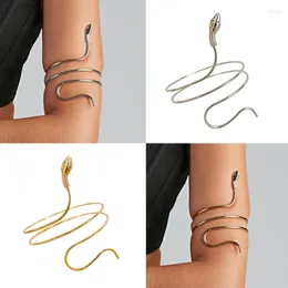 Knee Pads Mean Serpent Gothic Arm Cuff Snake-shape Body Gold/Silver Armlet Armband Rocking Malicious Snake