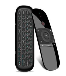 New Original W1 Fly Air Mouse Wireless Keyboard Mouse 24G Rechargeble Mini Remote Control For Smart Android Tv Box Mini Pc6650754