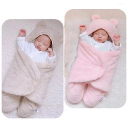 Blankets Born Baby Velet Blanket Cartoon Hooded Bedding Quilts Infrant Boys Girls Wrap Swaddling Clothes Winter Toddler Thick Jumpsuit