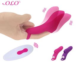 OLO 9 Frequency Wireless Remote Control Clitoris Stimulator Finger Vibrator G Spot Vaginal Massage Female Masturbation X03205508692