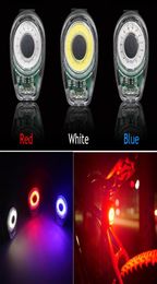 Smart Bicycle Tail Light USB Charging Warning Lights LED MTB Round Rear Back Safety Lamp Bike Accessory ALS886824100