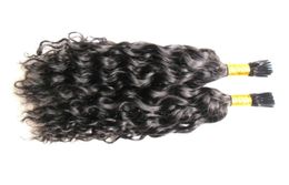 Pre Bonded Human Hair Extensions Curly Wave 1g I Tip Hair Extensions 100g Unprocessed Virgin Brazilian Human curly fusion hair ext3914424