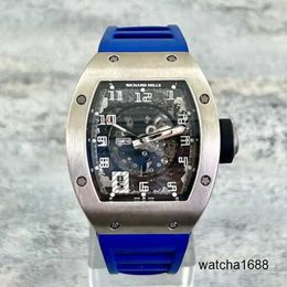 Brand Watch Grestest Wrist Watches RM Wristwatch Rm010 Series Rm010 Titanium Metal Barrel Type Hollow Out Dial Luxury