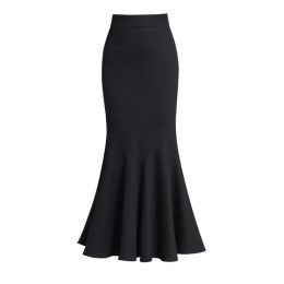 Dresses 2023 New Fashion Women Long Skirts Vintage Mermaid High Waist Skirt Black Package Hip Slim Tight Fishtail Office Lady for Spring