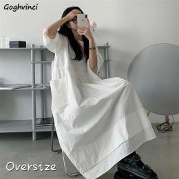 Dress Dress Women Hot Sale Lovely College Style Korean Chic Teens White Design Holiday Summer Short Sleeve Vestidos Feminine Cosy Ins