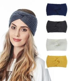 Wool Knitted Hair Band Women039s Fashion Sports Ear Protection Headband Autumn and Winter Comfortable Hair Accessories Cross Ha5198944