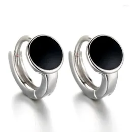 Stud Earrings Silver Color Korean Black Spots For Women Casual Style Girl Earings Personality Jewelry