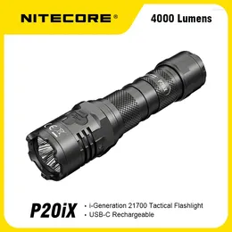 Flashlights Torches Nitecore P20iX USB-C Rechargeable Tactical Flashlight With NL2150HPi 5000mAh Battery 4000Lumens Self-defense Troch Light