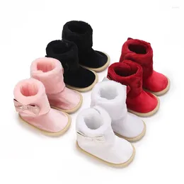 Boots Born Baby Winter Cotton Infant Boy Girl Plush Snow Booties Warm Crib Shoes Non-slip Toddler First Walkers
