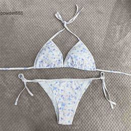 Designer Sexy Bikini Set for Women Bandage Swimsuit Twopieces Crop Top Swimwear Thong Bathing Suit High Waist Beachwear 2664