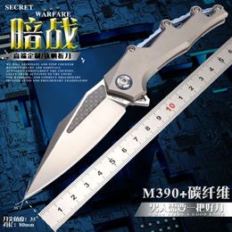 M390 Titanium Alloy Multi Functional Folding Outdoor Blade Sharp And Convenient Portable Pocket Knife 543752