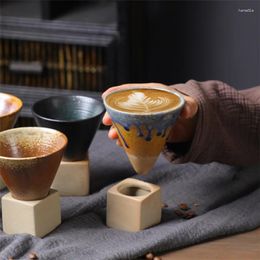 Coffee Pots Japanese Rough Pottery Mug Creative Cross-border Cup Ins Style Ceramic Retro