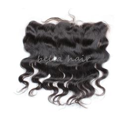 Peruvian Body Wave 4x13 Frontal Hair EarEar Lace Closure Human Hair Extensions Natural Colour BellaHair Products Deal3068605