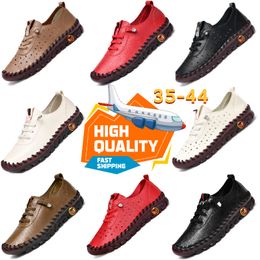 Athletic Shoes GAI Designer Casual shoes Handmade Tendon Soft Sole Mother Shoes Women's Flat Single Shoes Leather Soft Bottom Flat Non-Slip 35-43