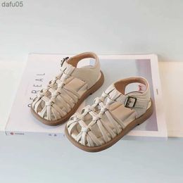 Sandals Korean Style Sandals Girls Summer New Children Shoe Kids Hollow Knitted Shoe Colourful Soft Sole Baby Shoes