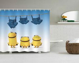 Yellow Shower Curtains Mischievous Minions Series Shower Curtains Bath Curtain Polyester Waterproof Bathroom Curtain Y2001086719672