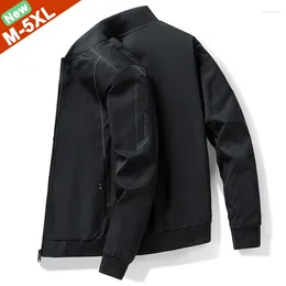 Men's Jackets Spring Men Coats Male Autumn Stand Collar Camping Bomber Jacket Business Clothing Father Simple Style