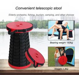 Telescoping Folding Stool Sturdy Portable Lightweight Plastic Stool Holds up 330 Lbs Outdoor Camping Fishing Folding Stool Chair8829923