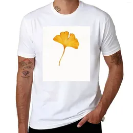 Men's Tank Tops Yellow Ginkgo T-Shirt Aesthetic Clothes Quick-drying Mens White T Shirts