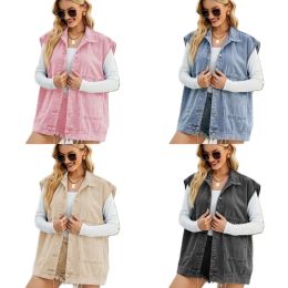 Waistcoats 2023 Summer New Fashion Loose Sleeveless Denim Vest For Women Casual Mid Length Jeans Jacket Coat Hot Selling Female Clothing