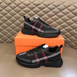 Top Design sneaker Shoes Man's Chris Casual shoes Spring Luxury Calfskin braided suture Cowhide lining Sneakers Bi-color Rubber sole non-slip Sports Trainers