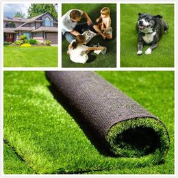 Decorative Flowers Artificial Grass Turf 5FTX10FT 1.38" Pile Height Realistic Synthetic Indoor Outdoor Pet Faux