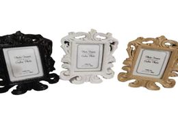 100pcslot Black Or White Color Po Picture Frame Ornate Baroque Style Wedding Party Table Wall Card Holder Gift6222388