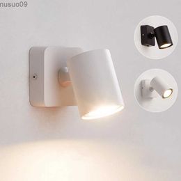 Wall Lamp Indoor 7W GU10 Led Ceiling Wall Light Modern Style Folding Rotation Home Hotel Bedroom Bedside Living Room Reading Wall LampL2403