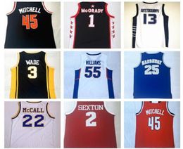 2019 new Basketball Jerseysmen 1 MCGRADY 22 MCCALL 13 ANTETOKOUNMPO 2 SEXTON 55 WILLIAMS 45 MITCHELL 3 WADE 25 HARDAWAY Basketbal3621021