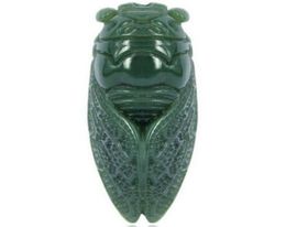 Hetian jade QINGYU natural jade cicada pendant golden cicada pendant promotion gifts8086905