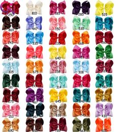 45 Colours 8 Inches Girls Hair Bows Kids Bow Hairpin Clips Girls Large Bowknot Ribbon Headband Fashion Baby Girl Hair Accessories H5809334