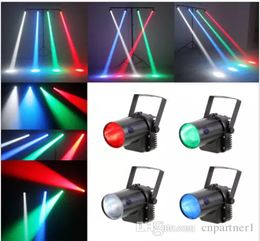 2017 RGB single Colour Effect 5W LED Beam Spot Light white redgreen Party DJ Bar Stage Light Pinspot Lights Effect Projector lamp3314585