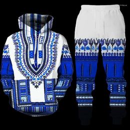 Men's Tracksuits 2024 African Print Couple Hoodies Pant Tracksuit Men Fashion Long Sleeve Clothes Autumn Winter Women Clothing Suits Coats