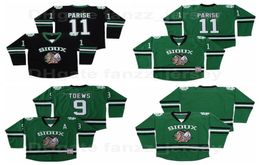 Movie Ice Hockey College 11 Zach Parise Jersey BLank North Dakota Fighting Sioux 9 Jonathan Toews University All Stitched Green Bl7316349