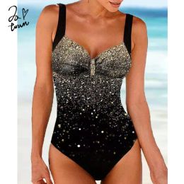 Swimwear One Piece Swimsuits Sexy Women Plus Size XXXL Twinkle Print Swimwear Female Bodysuit Bathing Suit Beach Wear Women Swimming Suit