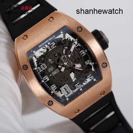 Exciting Watch Nice Watch RM Watch RM010 Automatic Mechanical Watch Rm010 Series Rose Gold Material Date Display Business Swiss Luxury Chronograph