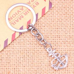 Keychains 20pcs Fashion Keychain 24x19mm Anchor Rope Sea Pendants DIY Men Jewellery Car Key Chain Ring Holder Souvenir For Gift