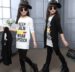 3pcs Children Girls Clothing Sets Autumn Teenage Girls Sport Suit School Kids Clothes Tracksuit Long Coat Leggings Girls Clothes Y4966740