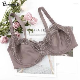 Bras Beauwear Large Size BrasD Cup For Women Underwired Non-padded Bra Ladies Sexy Full Underwear Plus